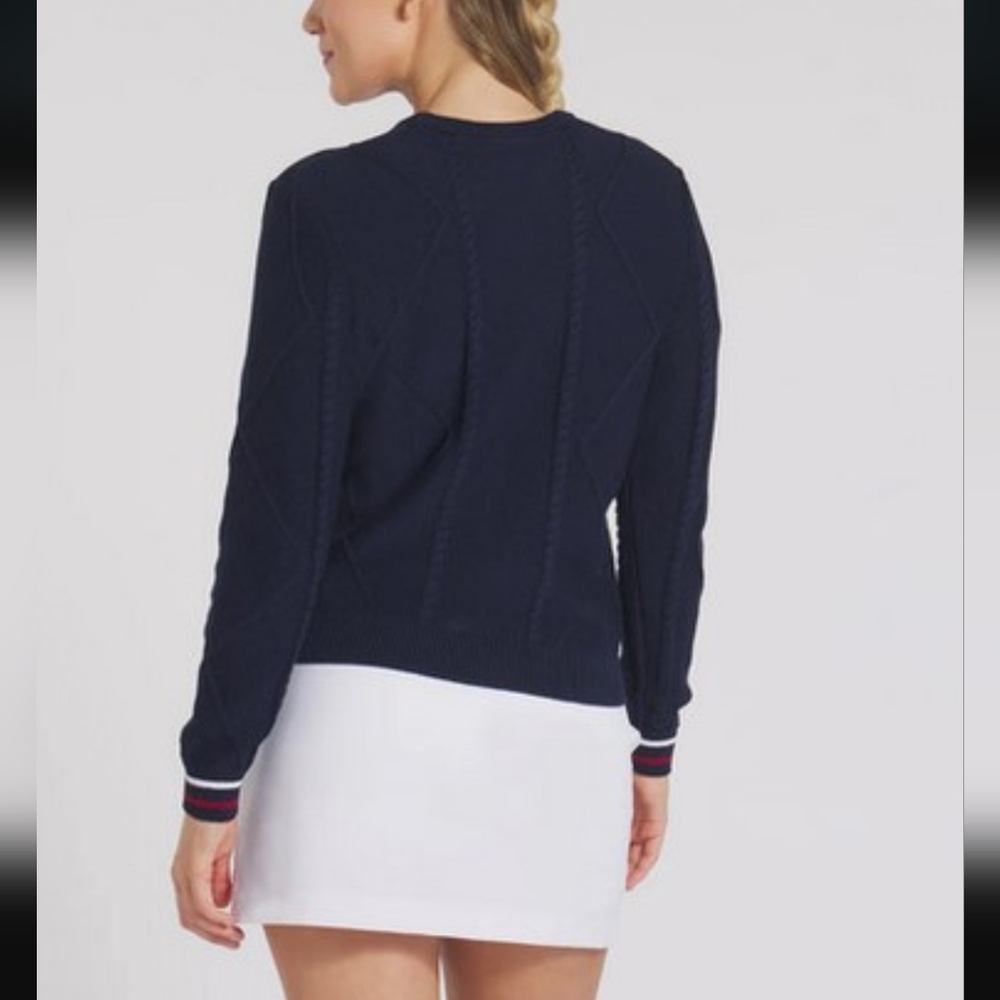 Puma Women's Kate Cable Knit Golf Sweater NWT - Picture 3 of 4